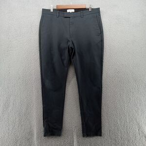 Reiss Pants Mens 36x30 Dark Gray Dress Chinos Tapered Cotton Stretch‎ Classic